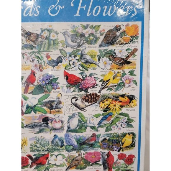 NEW White Mountain Puzzles State Birds and Flowers - 1000 Piece Jigsaw Puzzle - Picture 3 of 8